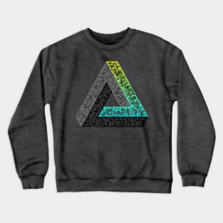 M.C. Escher Triangle (Cyan Yellow Gradient) Crewneck Sweatshirt